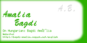 amalia bagdi business card
